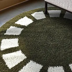 Runde Teppiche - Asilah (grün/weiß)