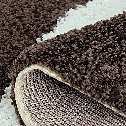 Tapis ronds - Chiniot (marron/beige/blanc)