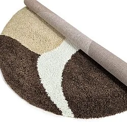 Tapis ronds - Chiniot (marron/beige/blanc)