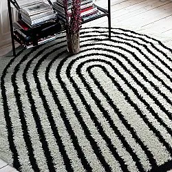 Runde Teppiche - Cluny (weiß/schwarz)