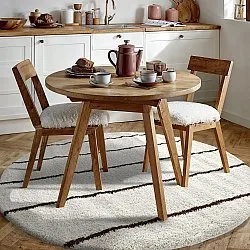 Tapis ronds - Eze (blanc/marron)