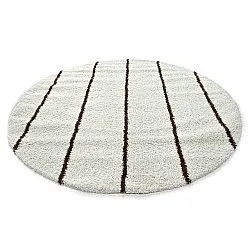 Tapis ronds - Eze (blanc/marron)