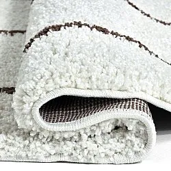 Tapis ronds - Eze (blanc/marron)