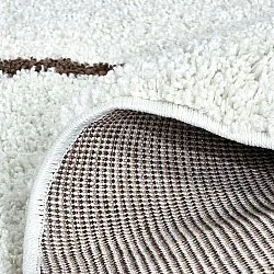 Tapis ronds - Eze (blanc/marron)