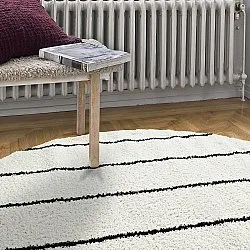 Runde Teppiche - Eze (weiß/schwarz)
