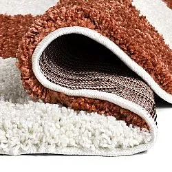 Runde Teppiche - Gordes (orange/weiß)