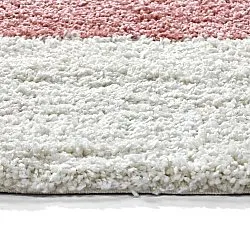 Runde Teppiche - Gordes (rosa/weiß)