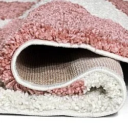 Runde Teppiche - Gordes (rosa/weiß)