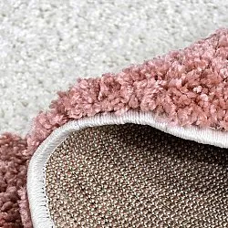 Runde Teppiche - Gordes (rosa/weiß)