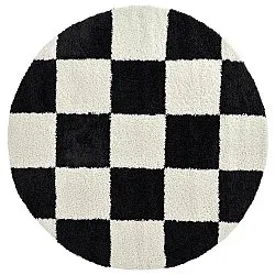 Runde Teppiche - Gordes (schwarz/weiß)