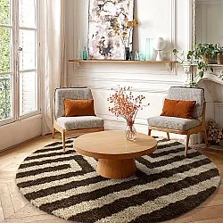 Tapis ronds - Imilchil (beige/marron)