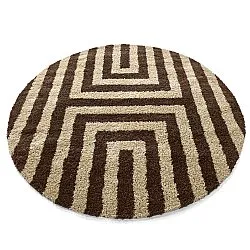 Tapis ronds - Imilchil (beige/marron)