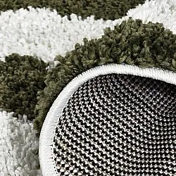 Runde Teppiche - Imilchil (weiß/grün)