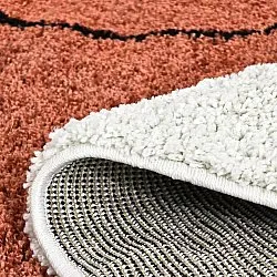 Runde Teppiche - Sanghar (weiß/orange/grün)