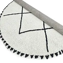 Runde Teppiche - Tiznit (weiß/schwarz)