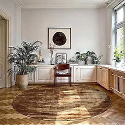 Rund Teppich - Jodhpur Special Luxury Edition (braun)