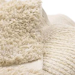 Rund Teppich - Otranto Natural Cotton Shaggy (cremefarben)