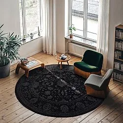 Rund Teppich - Peking Majestic (schwarz)