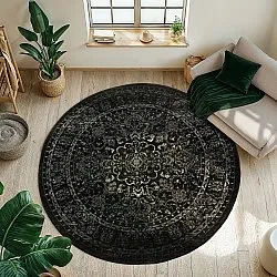 Rund Teppich - Peking Noble (schwarz)