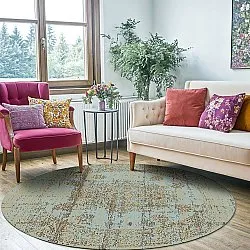 Tapis rond - Peking Royal (turquoise)