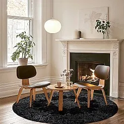 Rund Teppich - Peking (schwarz)