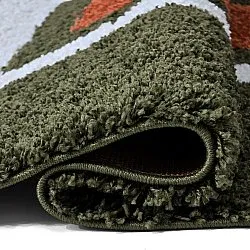 Hochflorteppiche - Alsace (grün/weiß/orange)