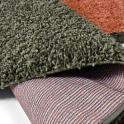 Hochflorteppiche - Alsace (grün/weiß/orange)