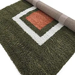 Hochflorteppiche - Alsace (grün/weiß/orange)