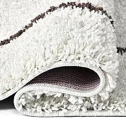 Hochflorteppiche - Eze (weiß/braun)