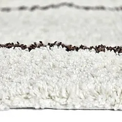 Hochflorteppiche - Eze (weiß/braun)
