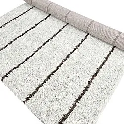 Hochflorteppiche - Eze (weiß/braun)