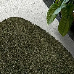 Tapis à poils longs - Sanghar (blanc/orange/vert)