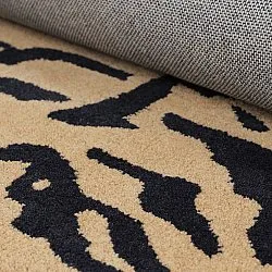 Hochflorteppiche - Zebra Tufted Wool Premium (beige/schwarz)