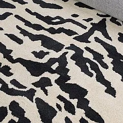 Hochflorteppiche - Zebra Tufted Wool Premium (weiß/schwarz)