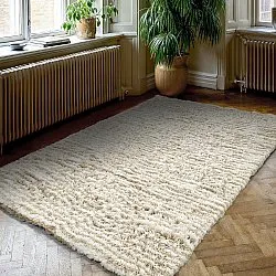 Tapis shaggy - Aden (beige/blanc)