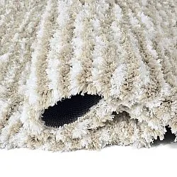 Tapis shaggy - Aden (beige/blanc)