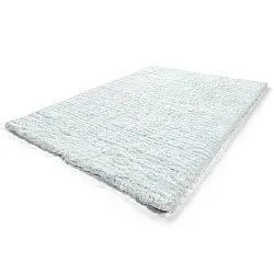 Tapis shaggy - Aden (bleu clair/blanc)