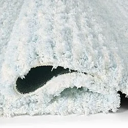 Tapis shaggy - Aden (bleu clair/blanc)