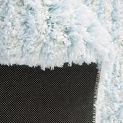 Tapis shaggy - Aden (bleu clair/blanc)