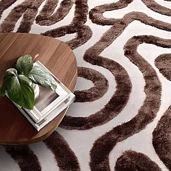 Hochflorteppiche - Akaba (braun/hellrosa)