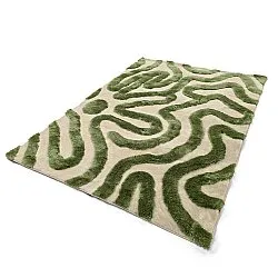 Hochflorteppiche - Akaba (creme/grün)