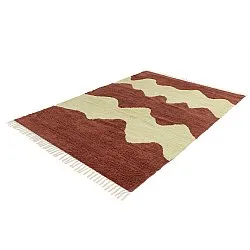 Hochflorteppiche - Amira Natural Cotton Shaggy (rot/beige)