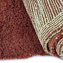 Hochflorteppiche - Amira Natural Cotton Shaggy (rot/beige)