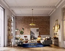 Runde Teppiche - Aranga Super Soft Fur (dunkelblau)