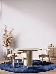 Runde Teppiche - Aranga Super Soft Fur (dunkelblau)