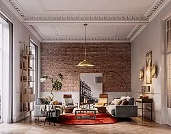 Tapis ronds - Aranga Super Soft Fur (rouge)