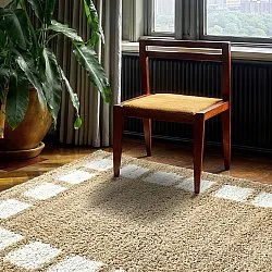 Hochflorteppiche - Asilah (beige/weiß)