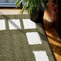 Hochflorteppiche - Asilah (grün/weiß)