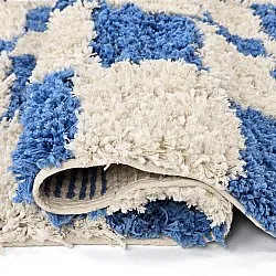 Tapis shaggy - Atrani Natural Cotton Shaggy (bleu)
