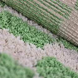 Hochflorteppiche - Atrani Natural Cotton Shaggy (grün)